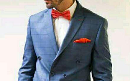 Traje de cuadros azul